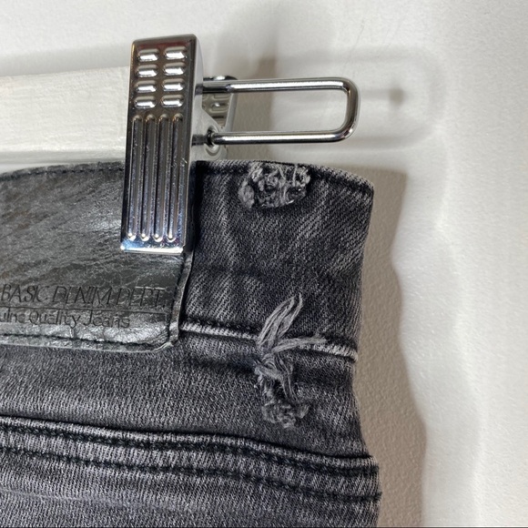 Zara Basic Denim Washed Black Side leg studs - Picture 6 of 9